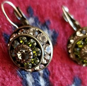 Liz Palacios Topaz, Crystal & Rhinestone Earrings